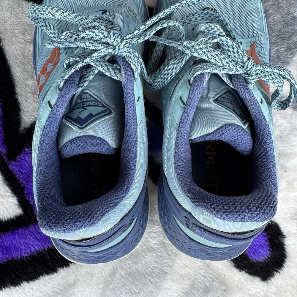 Size 7 - Saucony Woman's Mad River TR2 Blue Mesh Sneakers‎ S10582-35 - Picture 3 of 9